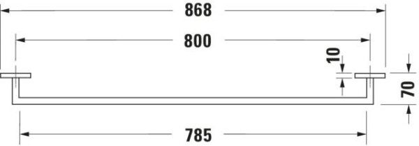 Duravit Karree Handtuchhalter Chrom 70x868x35 mm - 0099601000