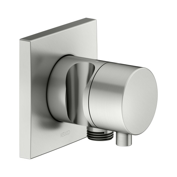 Keuco Absperrventil IXMO Comf. 59541, eckig Schlauchanschl./Brauseh.Edelstahl-finish, 59541061202
