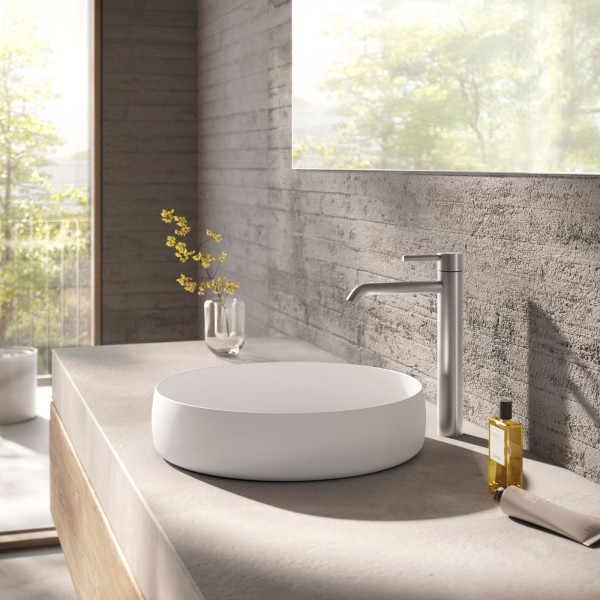 Herzbach DEEP iX Waschtischmischer XL-Size 170mm ohne Ablauf Edelstahl, 18.023200.4.09