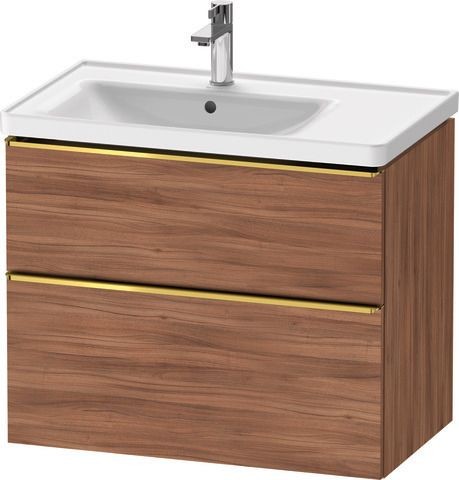 Duravit D-Neo Waschtischunterbau wandhängend Nussbaum Matt 784x452x625 mm - DE4357034790000