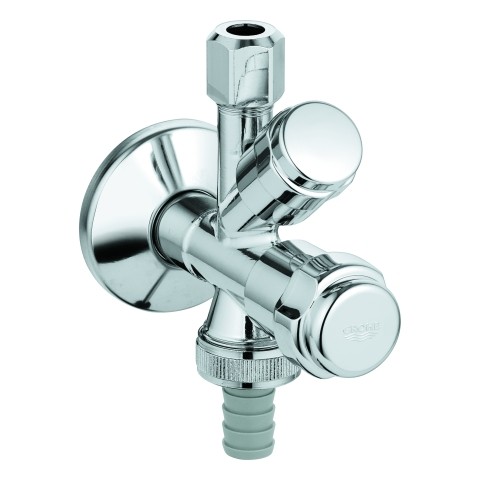 GROHE WAS-Kombieckventil 41073 Design-Gr. DN15 mit RV chrom