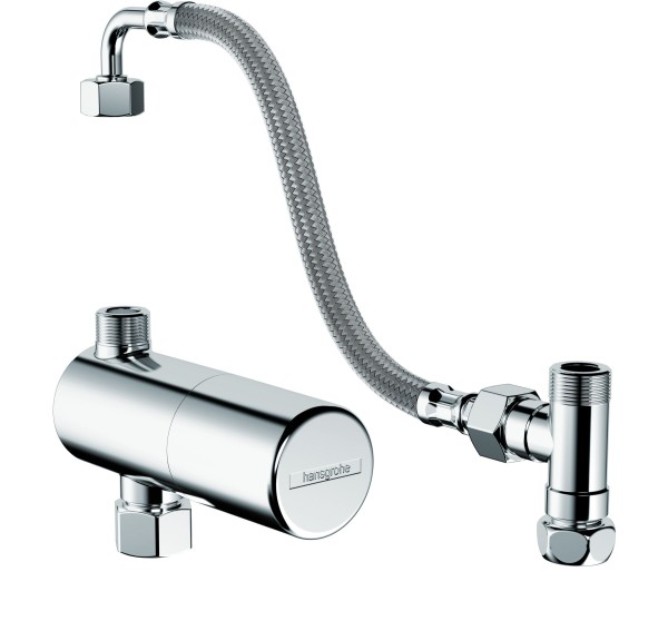 Hansgrohe Thermostat DN15 mit Eckventil Anschluss DN10 chrom, 15346000
