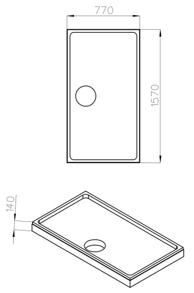 Neuesbad Wannenträger für Ideal Standard Ultra Flat 160x80x4,7