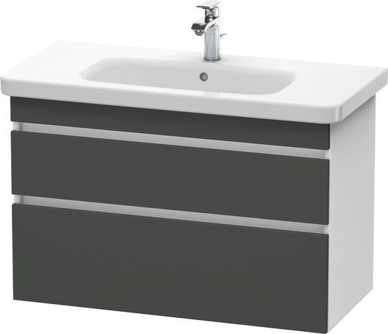 Duravit DuraStyle Waschtischunterbau wandhängend Graphit & Weiß Matt 930x448x610 mm - DS648204918