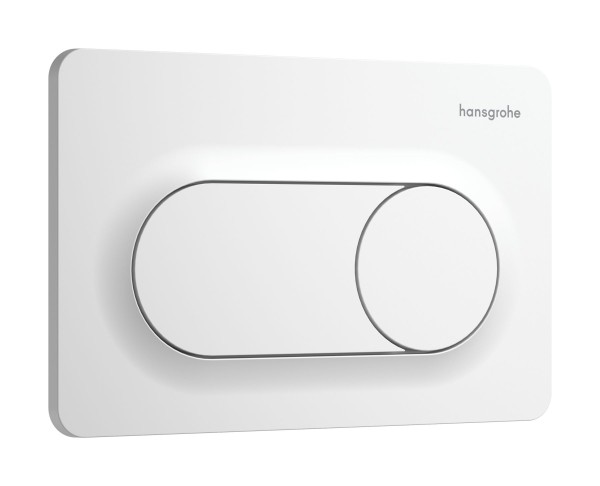 Hansgrohe iFrame Original S Betätigungsplatte für 2-Mengen-Spülung, Mattweiß, 66002700