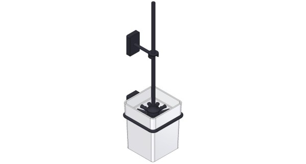 Giese WC Garnitur mit 2 Wandbefestigungen schwarz matt, 21074-14