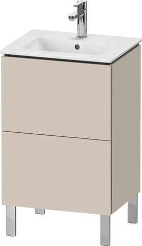 Duravit L-Cube Waschtischunterbau bodenstehend Taupe Matt 520x421x704 mm - LC667109191
