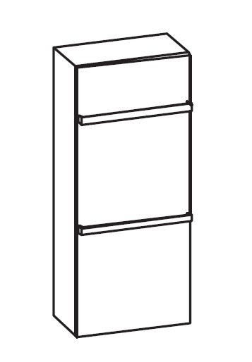 Artiqua 400 Midischrank, Weiß Glanz, 400-MST-1-50-L-7050-68