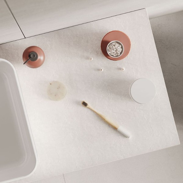 Neuesbad Mineralguss Waschtischplatte FORIA BLANCO 605x457x12mm