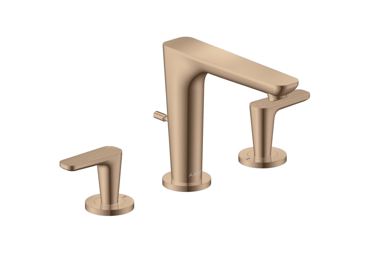 Hansgrohe 3-Loch WTA 125 Axor Citterio C mit Zugstangen Cubic cut polished red gold, 49061300 49061300