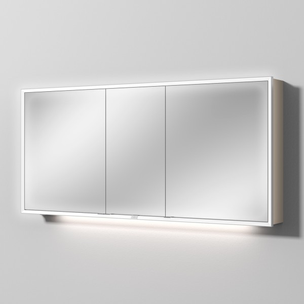 Sanipa Reflection Spiegelschrank MILO 160 mit LED-Beleuchtung, Sandgrau-Matt, AU03967