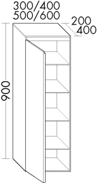 Burgbad Halbhoher Schrank rc40 Solid/Lack Matt Steingrau Solid Matt/Steingrau Solid Matt