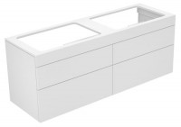 Keuco Waschtischunterbau Keuco Waschtischunterbau Edition 400 31575, 4 Auszüge,weiß/weiß,450, 31575380001