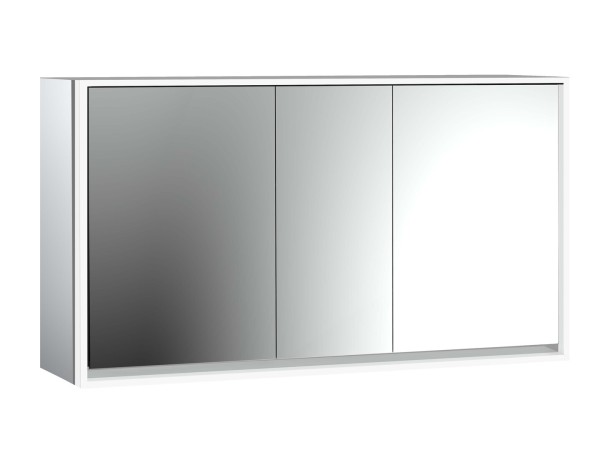 emco LED-Lichtspiegelschrank Loft Aufputz, 1600 mm, 2-türig Rückwand verspiegelt, 979805122