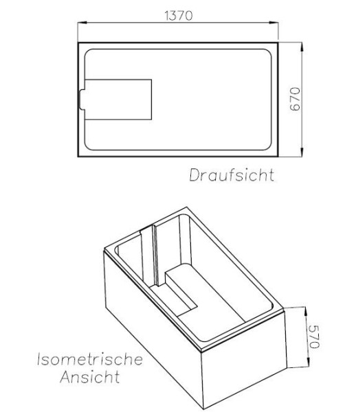 Neuesbad Wannenträger für Roca Contesa 140x70