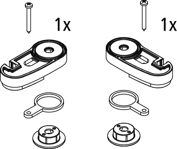 Kermi EBDI017 Set Lager oben, weiss, 2535004