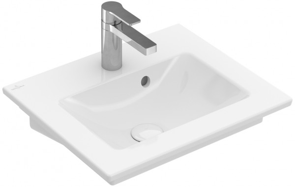 Villeroy & Boch Handwaschbecken Venticello 4124 500x420mm, 1-Loch, mit Überlauf Stone White Ceramicp