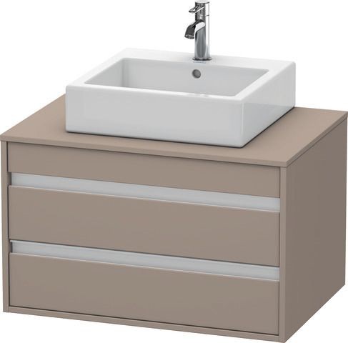 Duravit Ketho Konsolenwaschtischunterbau wandhängend Basalt Matt 800x550x496 mm - KT665404343