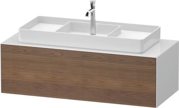 Duravit White Tulip Konsolenwaschtischunterbau wandhängend Amerikanischer Nussbaum & Weiß Matt & Hoc