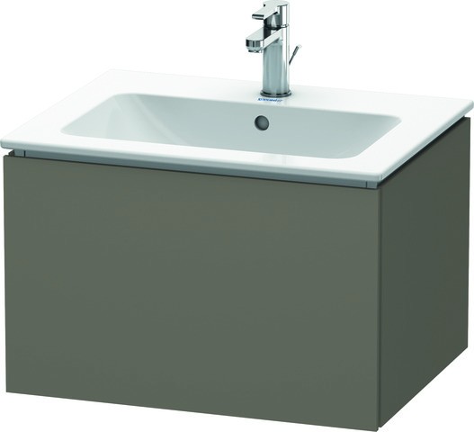 Duravit L-Cube Waschtischunterbau wandhängend Flanell Grau Seidenmatt 620x481x400 mm - LC614009090