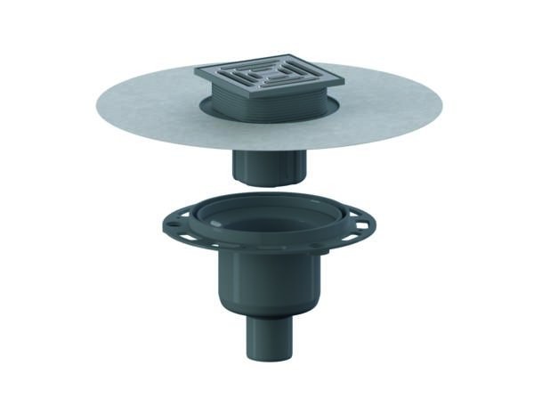 Dallmer Bodenablauf DallDrain Pure senkr. OM, DN 50, 120 x 120 mm DN 50120 x 120 mm, 517692