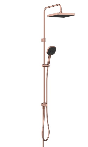 VitrA Core Square Duschsystem mit Kopf- und Handbrause Wandmontage Kupfer Soft,A4591929EXP