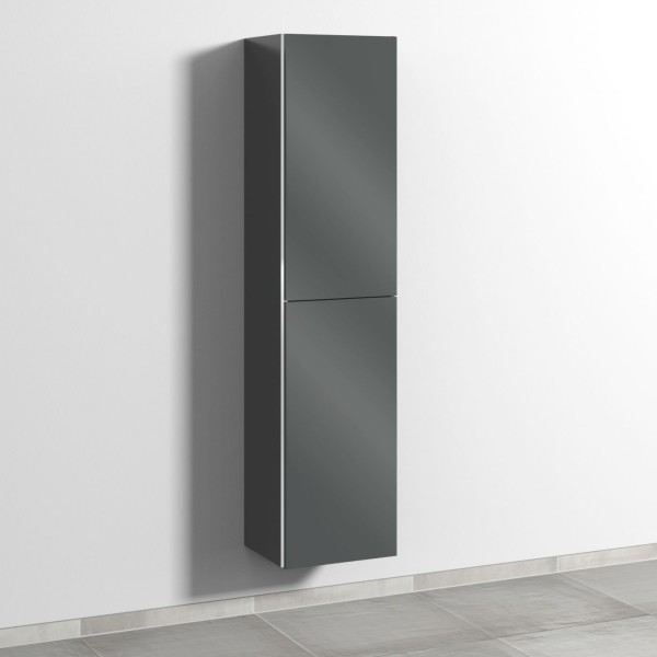 Sanipa 3way Hochschrank mit 2 Türen, Anthrazit-Glanz