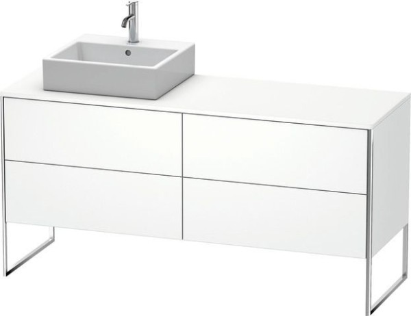 Duravit XSquare Konsolenwaschtischunterbau bodenstehend Weiß Supermatt 1600x548x778 mm - XS4924L8484