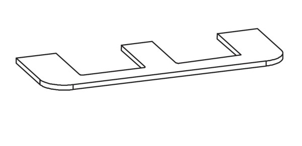 Pelipal Serie 7200 Waschtischplatte rund, PMD281350HR13