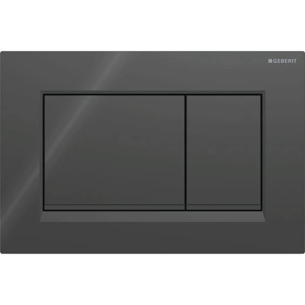 Geberit Betätigungsplatte Sigma30, für 2-Mengen-Spülung schwarz glänzend,115883DW1