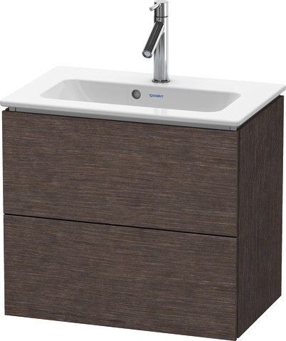 Duravit L-Cube Waschtischunterbau wandhängend Eiche dunkel gebürstet Matt 620x391x550 mm - LC6256072