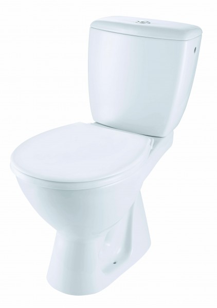 Neuesbad Basic plus Stand-WC-Kombination Komplettset, Abgang innen senkrecht
