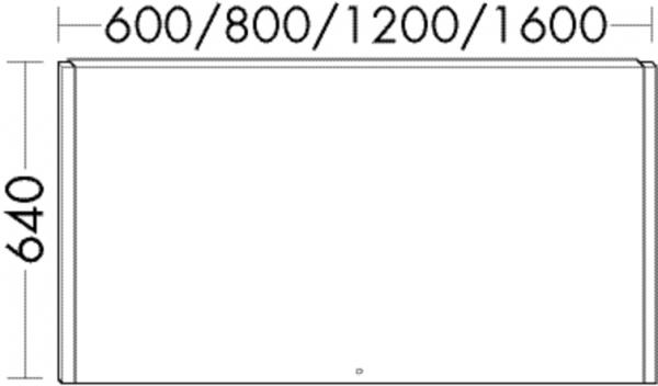 Burgbad Leuchtspiegel Bel Matt 640x1200x40 Bel Lack Matt, SIEE120PN274