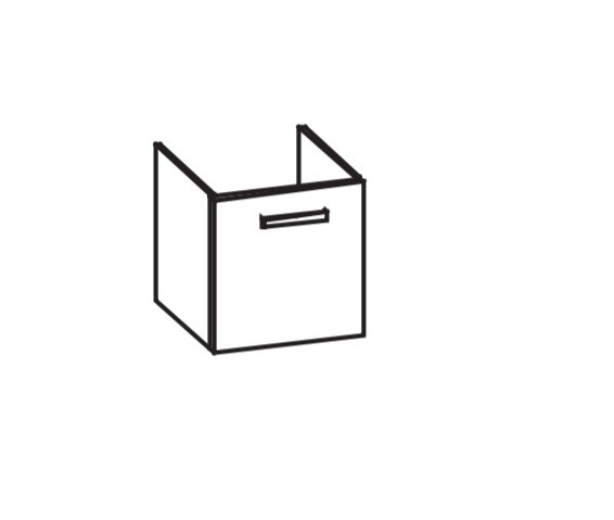 Artiqua 412 Waschtischunterschrank für Tonic II K0868, Riviera Eiche quer NB, 412-WUT-I48-R-7180-438