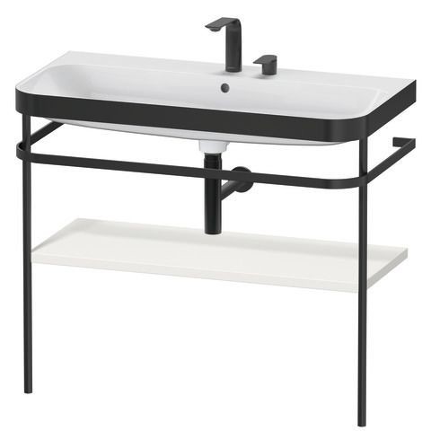 Duravit Happy D.2 Plus c-bonded Set mit Metallkonsole Nordic Weiß Seidenmatt 975x490x850 mm - HP4738