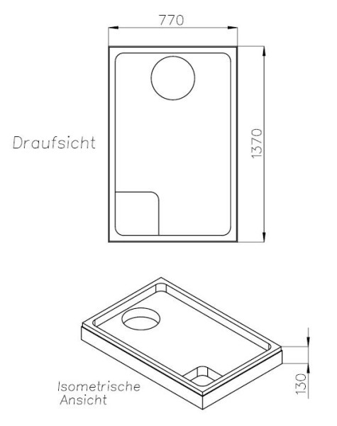 Neuesbad Wannenträger für Kaldewei Cayonoplan 800x1400x18