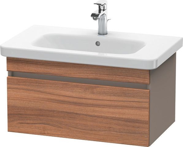 Duravit DuraStyle Waschtischunterbau wandhängend Nussbaum & Basalt Matt 730x448x398 mm - DS638107943