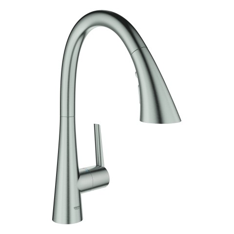 GROHE EH-Spültischbatterie Zedra 32294_2 C-Ausl. azb. 3-Strahl-Spülbr. supersteel, 32294DC2