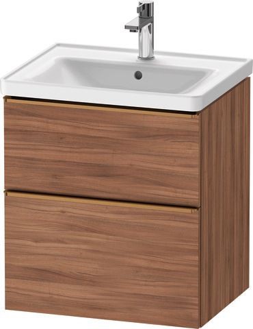 Duravit D-Neo Waschtischunterbau wandhängend Nussbaum Matt 584x452x625 mm - DE4359004790000