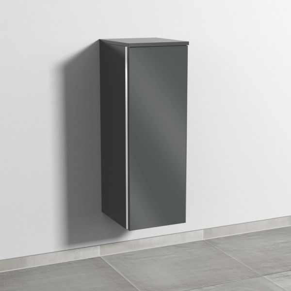 Sanipa 3way Mittelschrank mit 1 Tür, Anthrazit-Glanz, BS11979