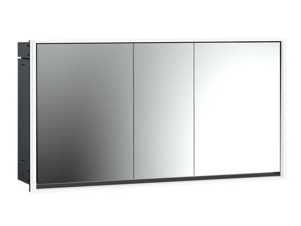 emco LED-Lichtspiegelschrank Loft Unterputz, 1600 mm, 3-türig schwarz, 979813323