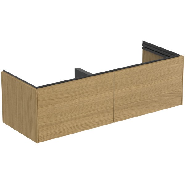 Ideal Standard Möbelwaschtischunterschrank Conca 1200x440mm 2 Auszüge Eiche hell, T5578Y6
