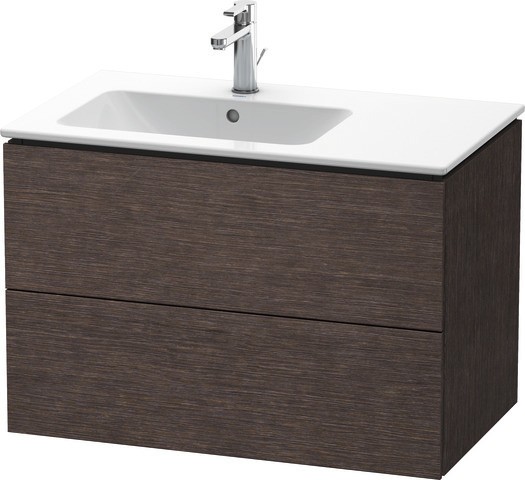 Duravit L-Cube Waschtischunterbau wandhängend Eiche dunkel gebürstet Matt 820x481x550 mm - LC6291072