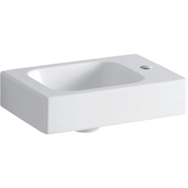 Geberit Handwaschbecken iCon, Hahnloch rechts, B: 380 , T: 280 mm, 124736600, weiss mit Ke