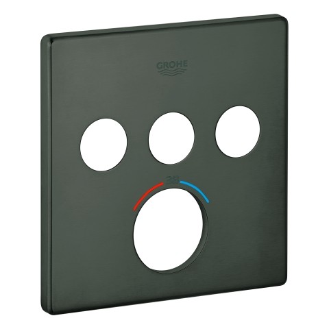Grohe Rosette 49042 für SmartControl UP-THM eckig 3 ASV hard graphite gebürstet, 49042AL0