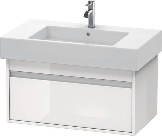 Duravit Ketho Waschtischunterbau wandhängend Weiß Hochglanz 800x455x410 mm - KT669002222