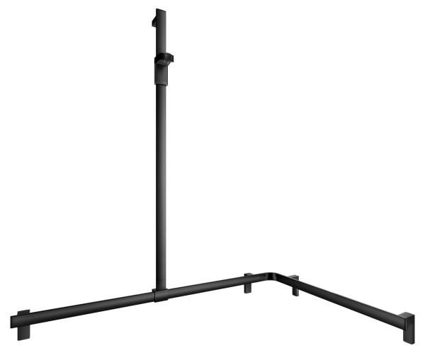 KEUCO AXESS Eck-Duschhandlauf 90° mit Brausestange, Metall, B: 85 H: 130,1 T: 115 cm, 35015370302