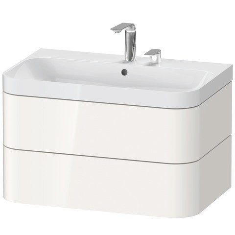 Duravit Happy D.2 Plus c-shaped Set wandhängend Weiß Hochglanz 775x490x480 mm - HP4347E2222