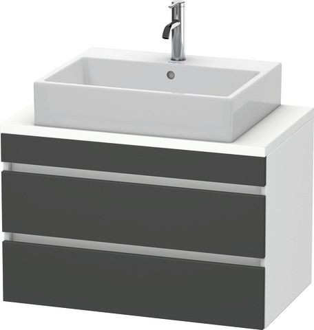 Duravit DuraStyle Konsolenwaschtischunterbau wandhängend Graphit & Weiß Matt 800x478x512 mm - DS5307