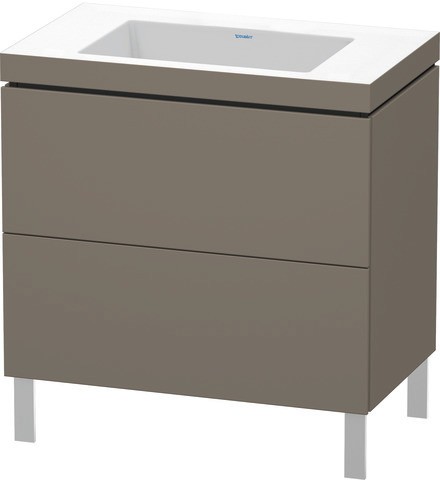 Duravit L-Cube c-bonded Set bodenstehend Flanell Grau Seidenmatt 800x480x698 mm - LC6937N9090
